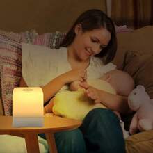 1pc Multifunctional Mini Bedside Nursing Night Light, 3 Color Adjustable LED Lamp, Dimmable, Rechargeable, Remote Control, Suitable For Breastfeeding, Sleep Aid, Home & Bedroom Use, Children & Adults - Square - View 3