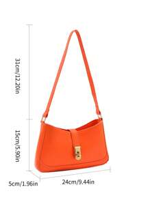 Bolso de mujer de moda, bolso de debajo del brazo, bolso de hombro sólido, bolso de mensajero clásico y sencillo para mujer
