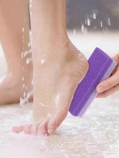 1/4pcs Purple Pumice Stone For Feet - PU Material Scrubber And Professional Exfoliating Rock For Feet Hands Body Care - Foot Pumice Stone For Feet Hard Skin Callus Remover, Foot Care, Callus Remover Pedicure, Foot Scrubber, Feet Scrub, Christmas Gifts