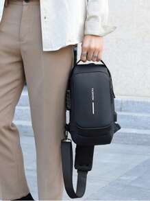 حقيبة صدر مع قفل رقمي بنمط أوكسفورد للرجال - حقيبة صدر متقاطعة بجيب للهاتف على الطراز الكلاسيكي للدراجات النارية، بإغلاق برزم، مقاومة للسرقة، مناسبة للاستخدام اليومي والسفر والرياضة، قابلة للتعديل، متعددة الجيوب، هدية مثالية للأب والزوج والصديق والمعلم للسفر والخارج والزفاف وعيد الفصح