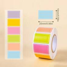 1000pcs/500pcs/Roll Waterproof Colored Coded Index Labels - Vibrant Colors, Durable Adhesive Labels For Organizing, Labeling And Personalizing Name Tags, Chalkboard Labels - Multicolor - View 3