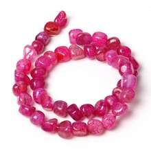 48 hạt đá tự nhiên 10mm không đối xứng nhiều màu sọc rồng lửa hạt mã não dùng làm đồ trang sức tự làm phụ kiện vòng tay cho nữ - Hạt - Xem 14