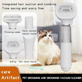 宠物吸尘器吸毛一体速干比熊泰迪蓬松毛发梳理器猫狗吸毛神器