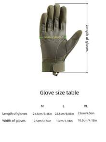 1 双男士全指手套，户外训练防滑骑行手套，冬季暖手器 - 彩色 - 查看 12