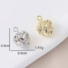 3件套DIY水果吊坠，铜镶嵌锆石，18K镀金葡萄吊坠，精致百搭，可制作成耳环、项链、钥匙扣和其他珠宝吊坠。 - DIY水果吊墜 - 查看 8