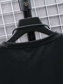 Camiseta casual de manga corta con cuello redondo y estampado gráfico de samurái, talla grande, para verano