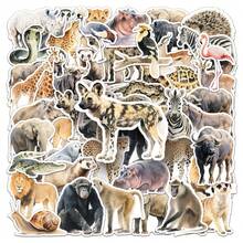 50张可爱动物贴纸，动物园动物贴纸，野生动物贴纸，丛林动物贴纸，动物贴纸，乙烯基防水贴纸，适用于水瓶、电脑、笔记本电脑、手机、行李箱、笔记本、冰箱等。 - 彩色 - 查看 8