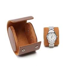 1/2/3-Slot Watch Roll Travel Case Portable Vintage Leather Watch Display Case Storage Box Watch Organizers Men Christmas Gift For Women Storage Organizer Travel Essentials Back To School Dormitory Storage