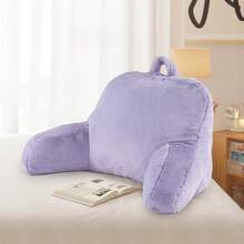 1 Pieza Cojín de Respaldo de Piel Sintética con Tacto Suave, Perfecto para Relajarse, Descansar o Leer en la Cama o el Sofá, con Asa Incorporada y Funda No Extraíble - Morado - Ver 10