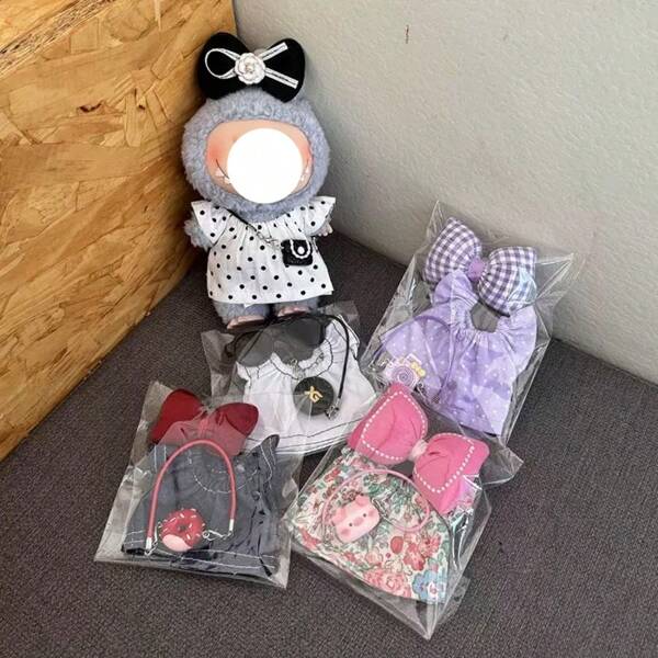 (Somente roupas) Traje para brinquedo de pelúcia - vestido, suéter, macacão, camiseta, suéter, chapéu