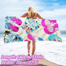 1 Pc Of Ultra-Soft Breathable Beach Towel, Microfiber Beach Towel, Quick-Drying Towel Suitable For Outdoor Beach Towel Yoga Running Portable Outdoor Bath Towel