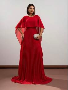 Bridesmaid And Mother Of The Bride Dresses. Elegant Conservative/Modest Zipper Wedding - 紅色 - 查看 1