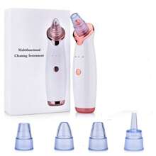 Extractor de puntos negros con succión - Masajeador facial de belleza recargable por USB, kit de limpiador de poros multifuncional, herramienta extractora de limpieza para adultos