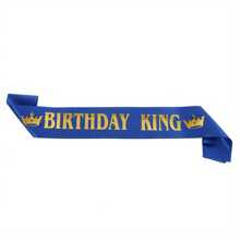 Fashionable "Birthday King" Epaulet And Sash Set, Suitable For Men's Birthday Party, Holiday Party Decoration And Cosplay Accessories