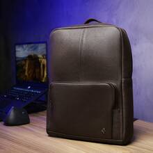 Men's Backpack For 15.6" Laptop, Reinforced - 鏽棕色 - 查看 6
