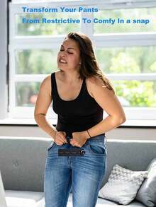 2 件弹性腰带延长扣，可调节腰带，适合孕妇和超重男士裤子