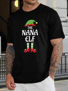 Camisas familiares a juego de duendes de la abuela divertida - Regalo navideño para la abuela - Camisetas lindas para grupos para hombres y mujeres - Negro - Ver 1