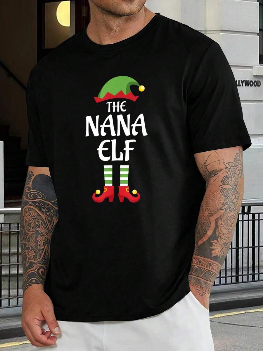 Camisas familiares a juego de duendes de la abuela divertida - Regalo navideño para la abuela - Camisetas lindas para grupos para hombres y mujeres - Negro - Ver 1