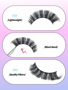 7 Pairs Of Luxurious Fluffy False Eyelashes - Thick, Wispy, 3D Volume, Reusable, Soft, Lightweight, Faux Mink Strip Lashes For Dramatic Eye Makeup Look Strip Lashes,Lashes,Eyelashes,Fake Lashes - Spiky Manga Lashes - View 4