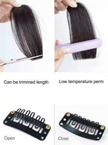 时尚女士空气刘海假发可爱女孩接发隐形无缝发夹配件