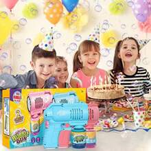 Panacare 2 piezas Máquina de burbujas, genera talla grande de 4000 burbujas por minuto, incluye solución de burbujas, juguete y regalo para niños, cumpleaños, fiestas