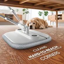 Mop And Bucket Set, Easy-To-Use Spin Mop With Separate Dirty Water System, Deep-Cleaning Mops For Floors, Versatile Mops For Walls