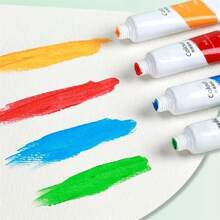 24 couleurs peinture acrylique de couleurs mélangées, peinture polyvalente colorée pour la peinture, jeu de pigments professionnel de 12/18/24 couleurs. Chaque 5ml/0,18oz - parfait pour les artistes, les élèves, les loisirs créatifs, la peinture murale et vestimentaire ! Fournitures scolaires, rentrée scolaire