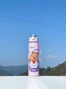 男孩和女孩夏季水瓶，带有卡通动物图案，幼儿园，儿童，Kapibabala 1 可爱卡通运动水瓶 - 800 毫升，吸管杯，带手柄，防漏，防震，便携 - 适合旅行、户外活动、学生使用 - 适合儿童节、毕业季，送给孩子的最佳礼物 - 彩色 - 查看 14