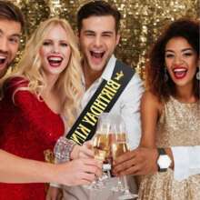 Fashionable "Birthday King" Epaulet And Sash Set, Suitable For Men's Birthday Party, Holiday Party Decoration And Cosplay Accessories