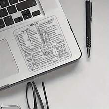 2 件键盘快捷键贴纸，适用于操作系统 (Ventura/Monterey/Big Sul/Catalina) 的键盘快捷键贴纸，兼容 13-16 英寸 MacBook，学校用品，返校 - 彩色 - 查看 2