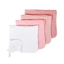 4 Pcs Soft Face Towels, Suitable For Newborns, Absorbent Bath Towels, Burp Cloths Or Bibs, Baby Bath, Soft, Gentle, Absorbent Baby Burp Cloths, Suitable For Baby Girls And Boys, Perfect Gift Choice - 30*50cm - View 7
