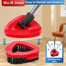 6 Pack Spin Mop Replacement Heads Microfiber Mop Refills Compatible With 2 Tank System Replace Head For Cleaning All Hard-Surfaced Floors Includes 1 Extra Mop Replacement Base & 1 Scrub Brush - Xanh và trắng - Xem 8