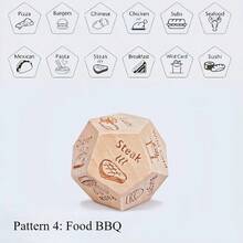 1 pezzo Dado per il cibo - Aggiungi divertimento alla serata romantica, regalo per la coppia, adatto per anniversario, San Valentino, compleanno - Divertenti attività di coppia, giochi per raduni familiari, gadget per feste, decorazioni per feste, decorazioni per vacanze, carnevale, compleanno, Natale, forniture per feste
