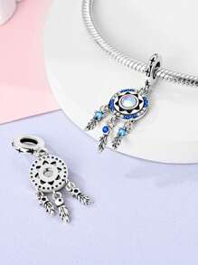 STYFNE 1 pingente de estrela, pingente de planeta estrela dourado, pingente de céu estrelado misterioso, pingente de pérola lua apanhador de sonhos, pingente de menina sentada na lua com miçangas, para pulseira faça você mesmo, joias femininas, presente diário
