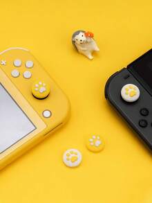 GeekShare 4pcs Cat Claw Design Button Cover Compatible With Switch/Oled/Lite - Lite Yellow - View 5