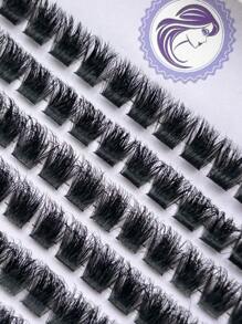 168 Pcs D Curl Lash Extension Soft 120D Volume Cluster Eyelash Extension Length 10-20mm Mixed Fluffy Individual Clusters Lashes DIY At Home Or On-The-Go