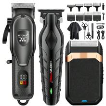 HIENA Multi-Functional Electric Hair Clipper Set For Men, Cordless Rechargeable Haircut Trimmer, Zero Gap T-Blade Beard Trimmer, Suitable For Beginner And Home Use, Gift For Boyfriend Or Father