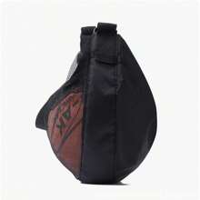 Bolsa deportiva con capacidad de 20L. 1 pieza de gran volumen, bolsa diagonal de un solo hombro para almacenamiento de balones deportivos, bolsa para baloncesto, red de voleibol, bolsa de fitness. Bolsa de almacenamiento de baloncesto con cierre de cremallera negra