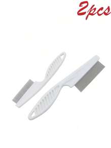 2 piezas/1 pieza (grande o pequeño) Peine fino antifcaspa de dientes extra juntos, limpiador cabelludo, herramienta para eliminar piojos, pasadores para el cabello, accesorios para el cabello, útiles escolares