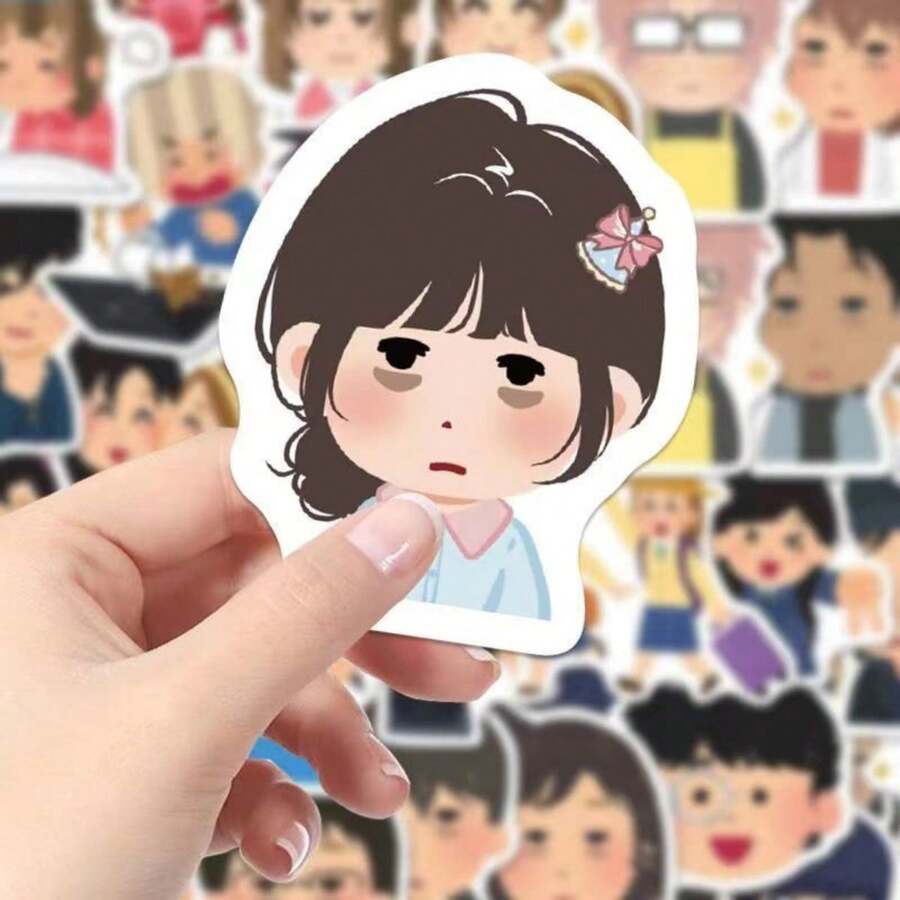 110 Irasutoya Japanese Villain Stickers Ins Two-Dimensional Anime Surrounding Cartoon Diy Mobile Phone Shell Stickers - Multiple Colors - View 1