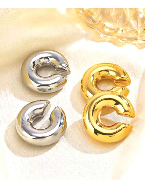2 Pairs Women Fashion Versatile Simple Personalized Ear Clips