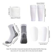 1 Set Soccer Sports Equipment: Soccer Sports Socks, Soccer Leg Sleeves, Soccer Cleats, Sports Wraps, Breathable, High Elasticity, Suitable For Soccer Match And Training - Multicolor - View 5