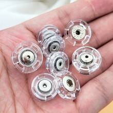 10Pairs/20Pcs Clear Invisible Snap Buttons For Cardigans And Jackets - Large Transparent Plastic Fasteners With Subtle Round Clasp, Perfect For Knitwear And Outerwear, Easy To Sew-In For Secure Fastening, Sewing Accessories