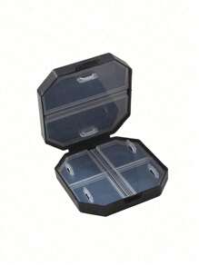 Boîte à pilules portable à compartiments, boîte de rangement de capsules à 6 grilles, avec impression de motif de pilule, boîte à pilules de voyage, boîte à médicaments, mini boîte à pilules, organisateur de pilules à 6 grilles, mini boîte à pilules de voyage pour comprimés, boîte hermétique pour médicaments et vitamines, distributeur organisateur, pour le voyage, la maison, le camping, l'extérieur, la randonnée, la chasse. Étui à pilules, boîte à pilules, trousse de premiers soins, accessoires de voyage, articles essentiels de dortoir