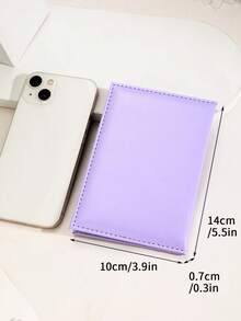 1 件哑光护照套，带字母印花和固定边缘设计，适用于国际旅行护照夹护照套护照钱包护照包假期旅行飞行返校轻便 - 紫色 - 查看 4