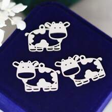 3 piezas de dijes/colgantes con diseños de lindos animales de osos de dibujos animados para hacer collares, pulseras y otros accesorios de joyería DIY
