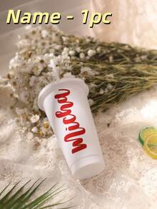 1/5 件，个性化派对冷饮杯，自定义名称和标题，加厚材质，24 盎司大容量，可重复使用，带吸管，适用于婚礼、单身派对、生日派对、户外运动沙滩水瓶以及父亲节礼物、毕业杯、伴娘礼物 - 五彩杯 - 查看 38