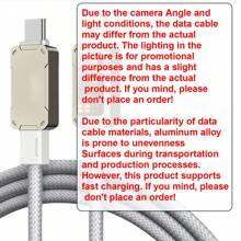 Cable USB Tipo C a USB C de 100W con luz LED que fluye, admite carga ultra rápida con chip Emarker, cable de datos trenzado de carga rápida PD compatible con Galaxy S25, S22, Mate40 Pro, 15 16 Pro Max Pro