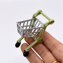 1 pieza Cesta de la compra en miniatura simulada para casa de muñecas, modelo de escena micro DIY de cocina