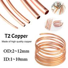 1M/2M Soft Metal Coil Outer Diameter 2~8mm Inner Diameter 1~6mm Metal Wire Tube Air Conditioning Heat Dissipation DIY Crafts